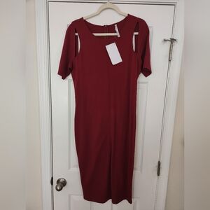Fabletics red cut out dress
